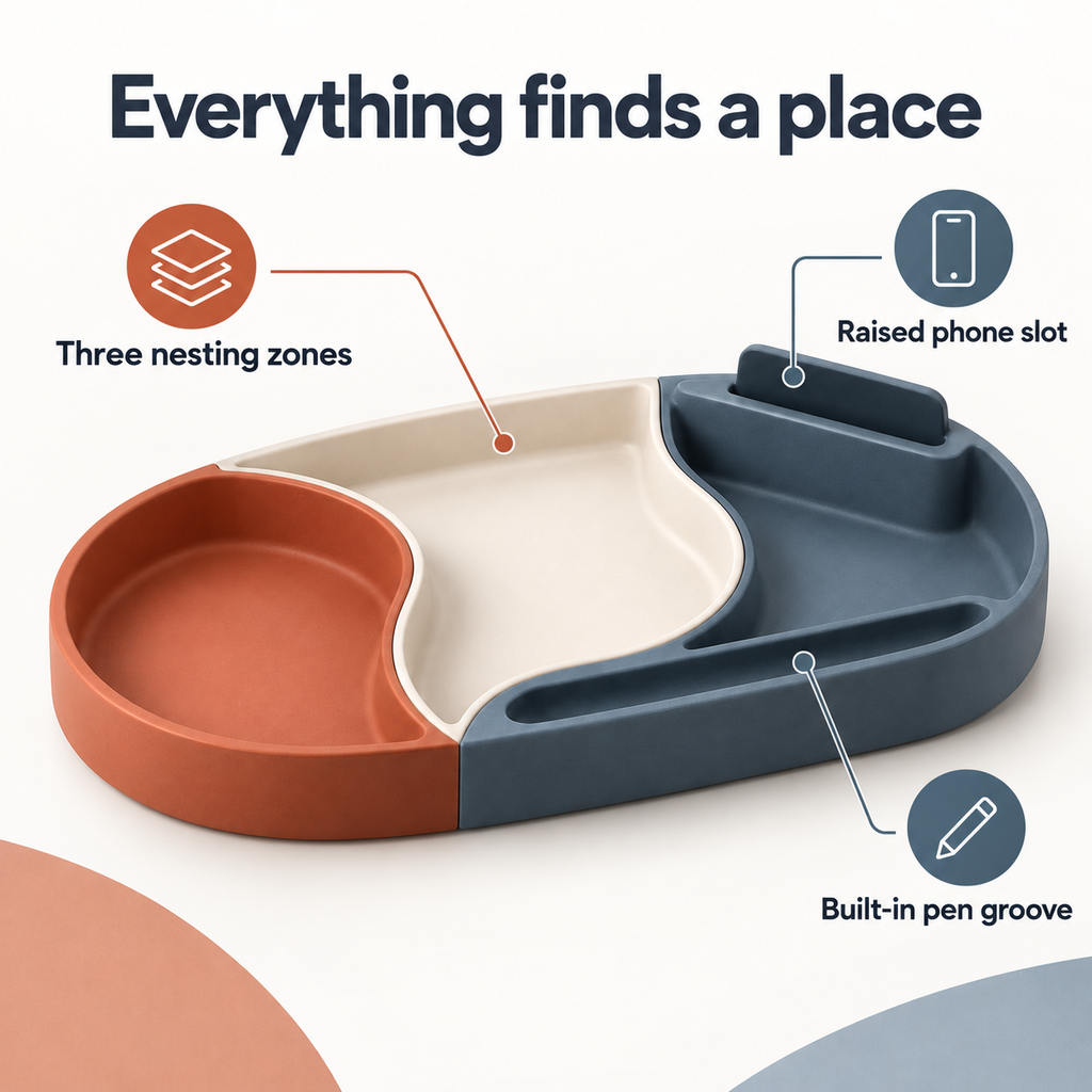 Compass Desk Tray